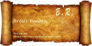 Bródi Renáta névjegykártya