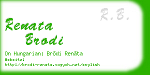 renata brodi business card